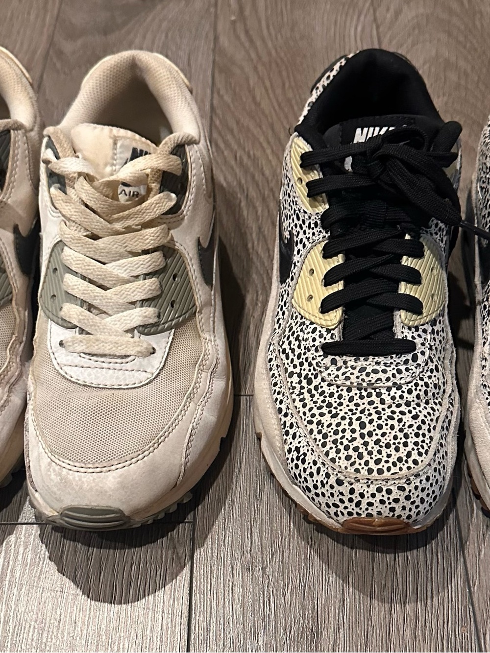 Nike Air Max 90s Safari Print & “white” Sneakers